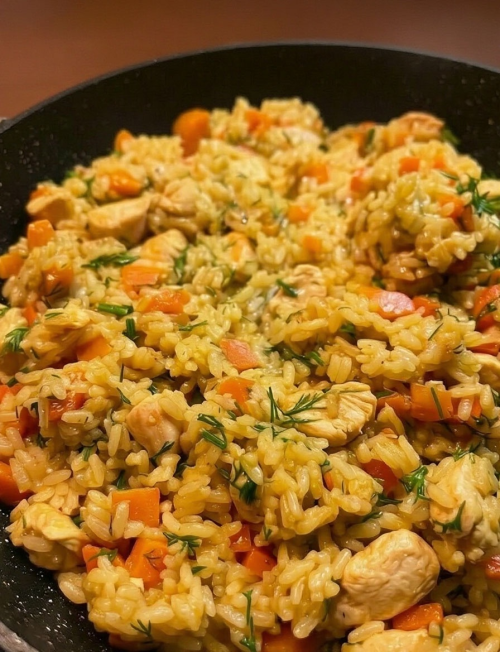 Обложка Рассыпчатый плов с курицей — простой рецепт в казане